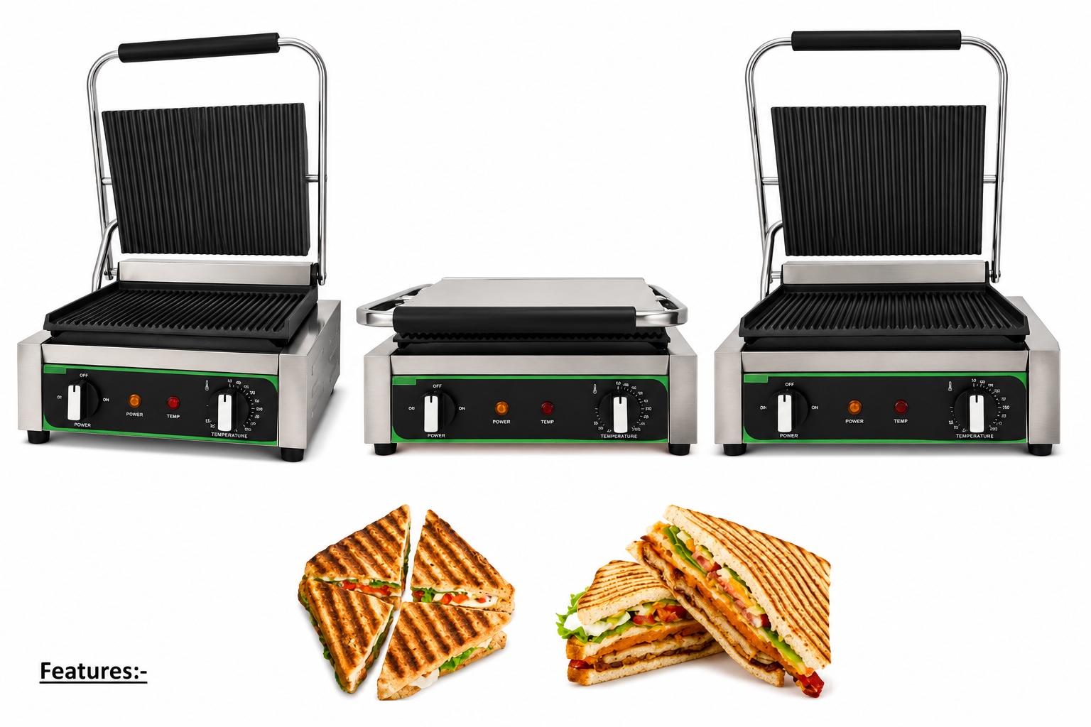 SG 14 Commercial Single Sandwich Griller